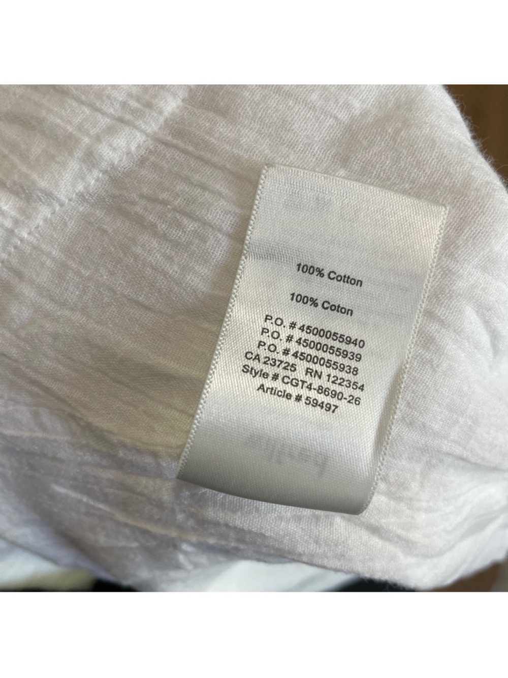 NWT Wilfred Safran Dress 100% White Cotton Gauze Mini - Picture 5 of 5